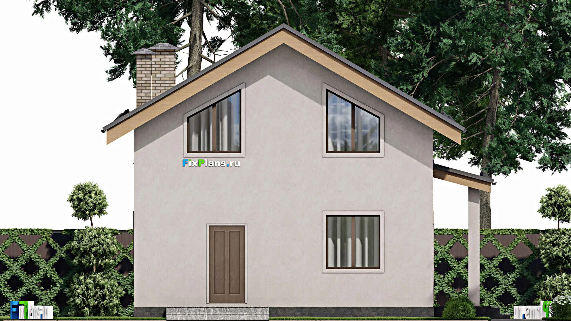 F-11321 - Проект дома с мансардой 10 на 13, площадью 130 м² с 3 спальнями