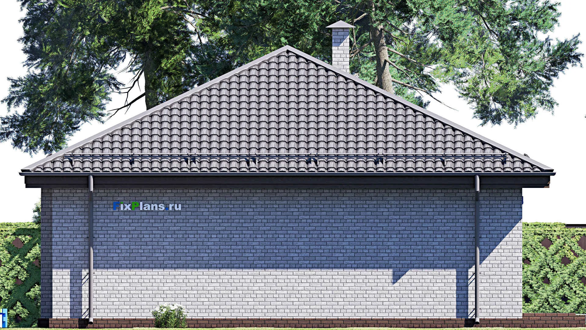 F-18305 - Проект одноэтажного дома 13 на 16, площадью 130 м² с 3 спальнями