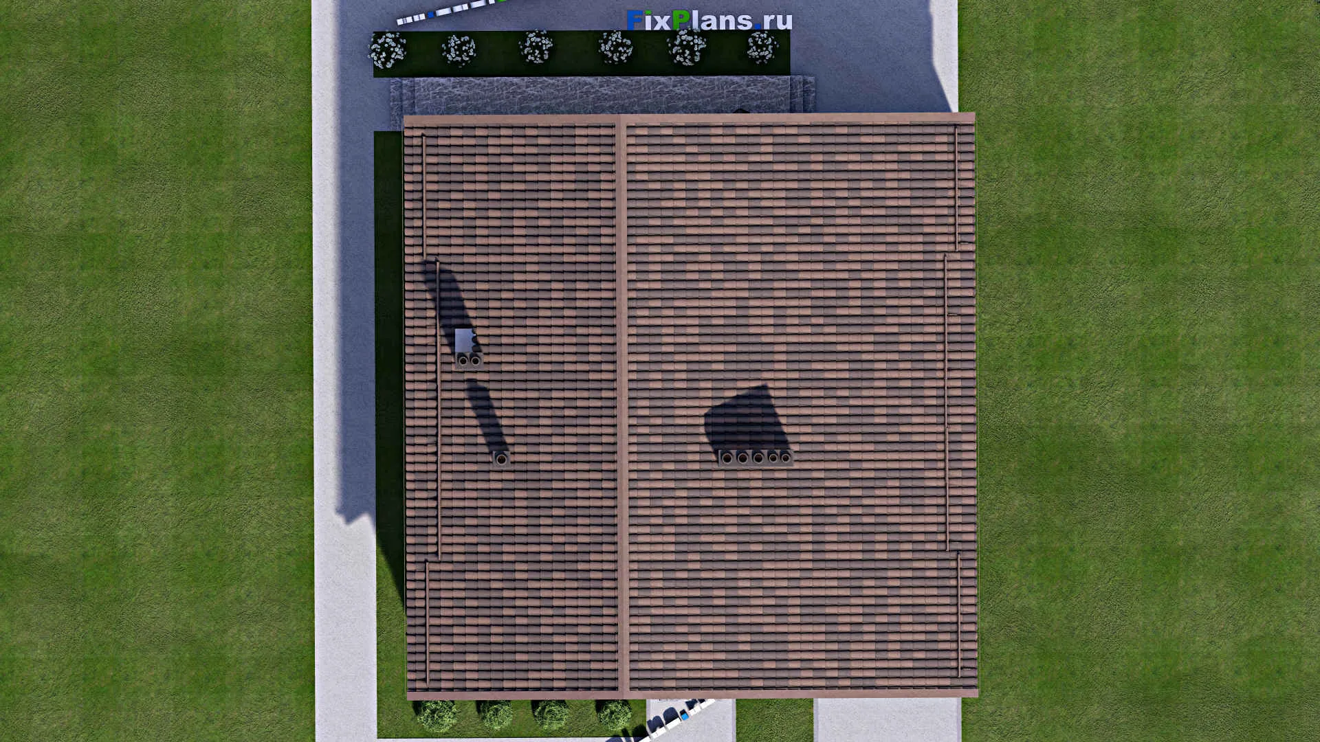 F-14246 - Проект дома с мансардой 13 на 15, площадью 240 м² с террасой, балконом и 5 спальнями