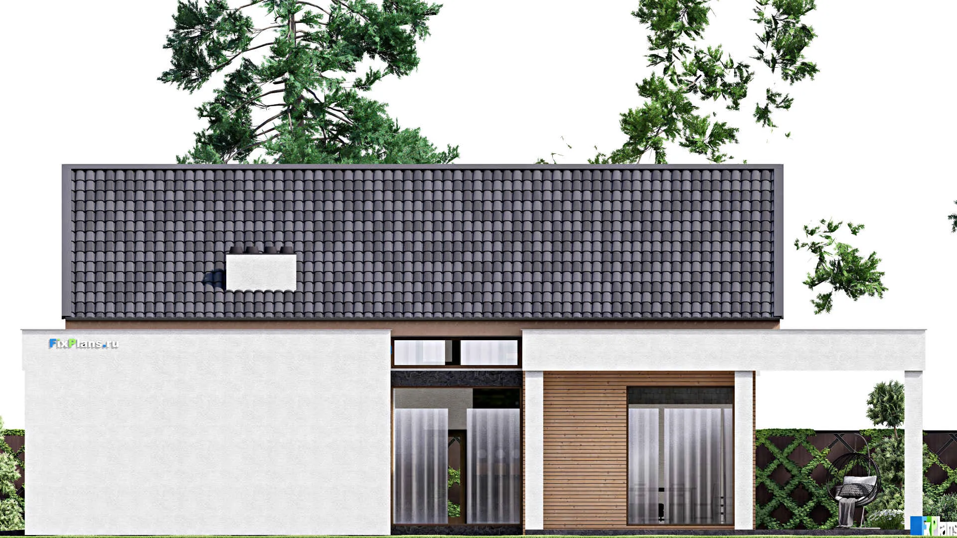 F-16352 - Проект дома с мансардой 17 на 20, площадью 260 м² с 4 спальнями