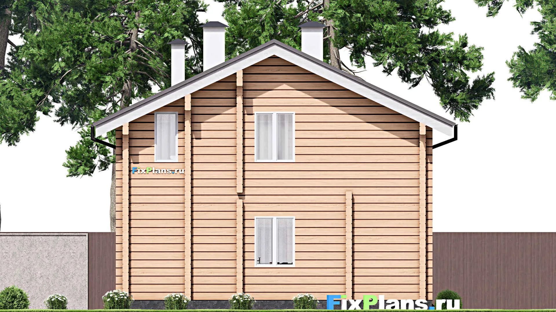 F-12518 - Проект дома с мансардой 10 на 14, площадью 170 м² с 5 спальнями