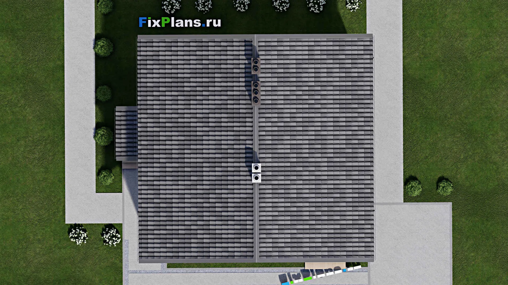 F-7631 - Проект дома с мансардой 10 на 11, площадью 160 м² с террасой, балконом и 3 спальнями