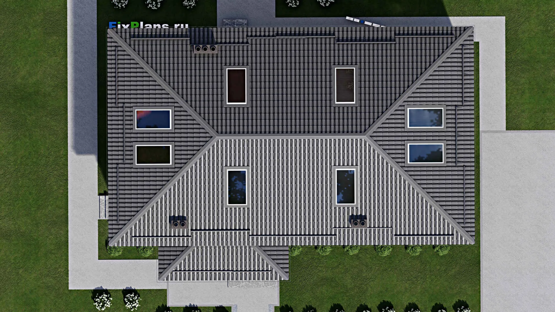 F-4670 - Проект дома с мансардой 10 на 17, площадью 200 м² с 3 спальнями