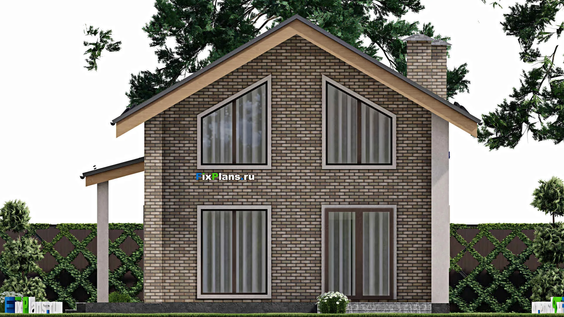 F-11321 - Проект дома с мансардой 10 на 13, площадью 130 м² с 3 спальнями