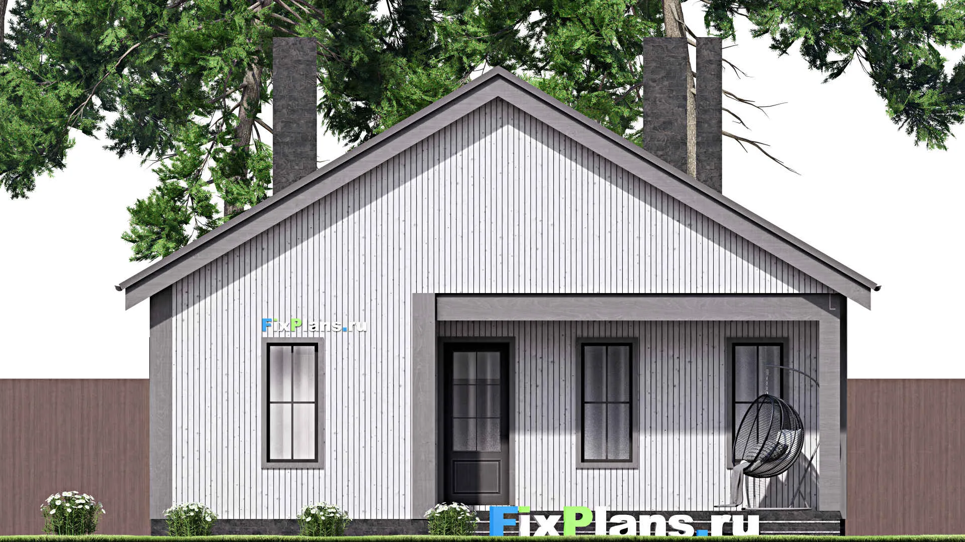 F-16478 - Проект одноэтажного дома 11 на 19, площадью 160 м² с 3 спальнями