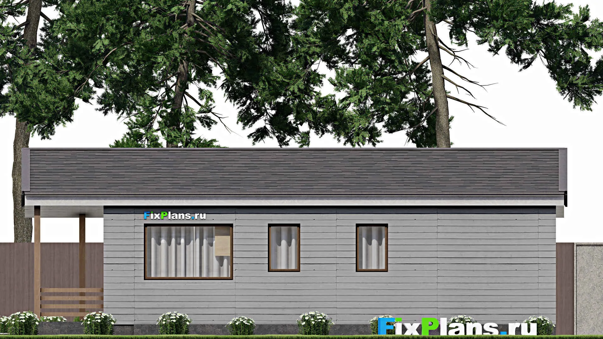 F-10439 - План одноэтажного дома 9 на 13, площадью 100 м² с 2 спальнями