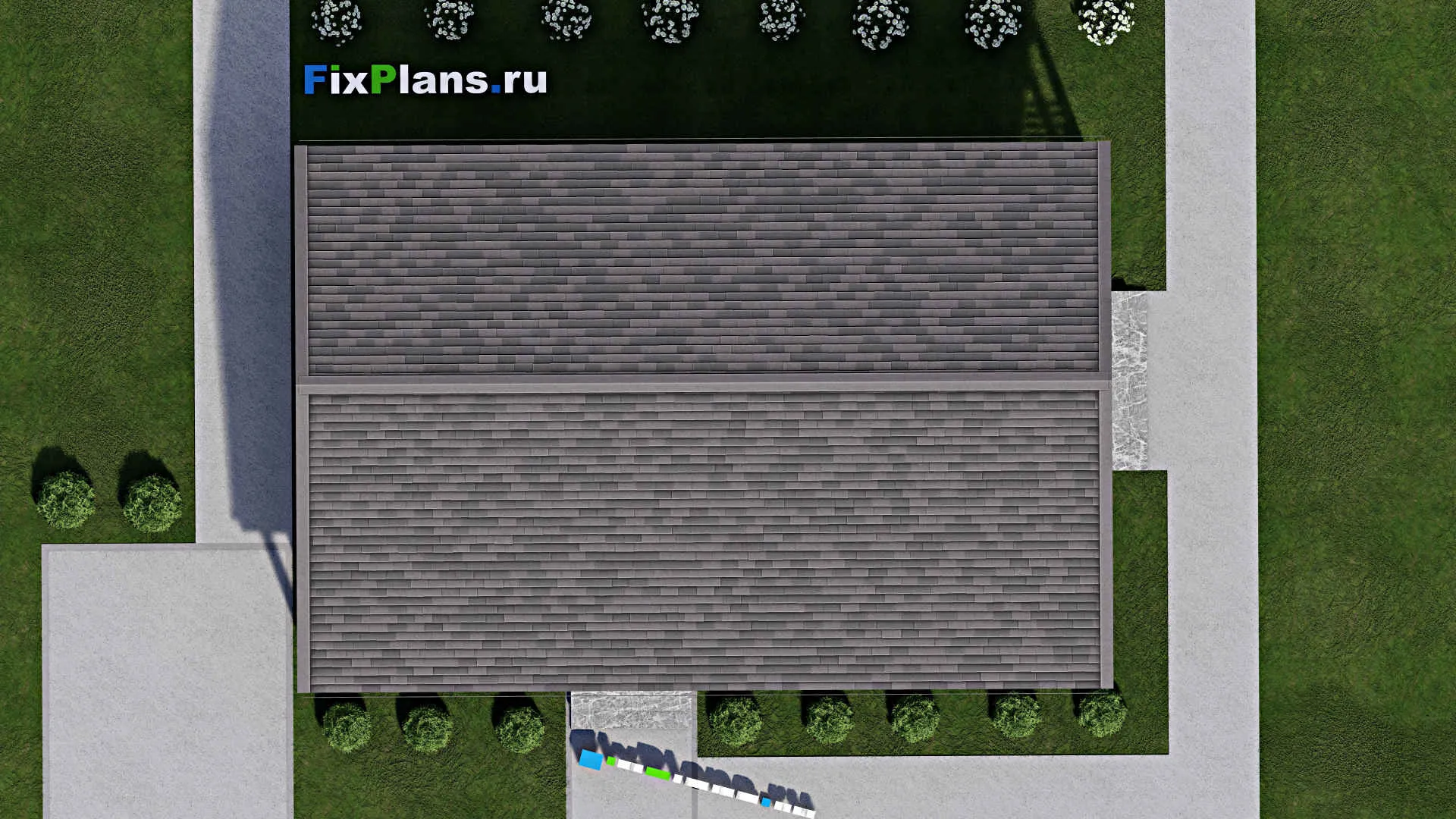 F-10439 - План одноэтажного дома 9 на 13, площадью 100 м² с 2 спальнями