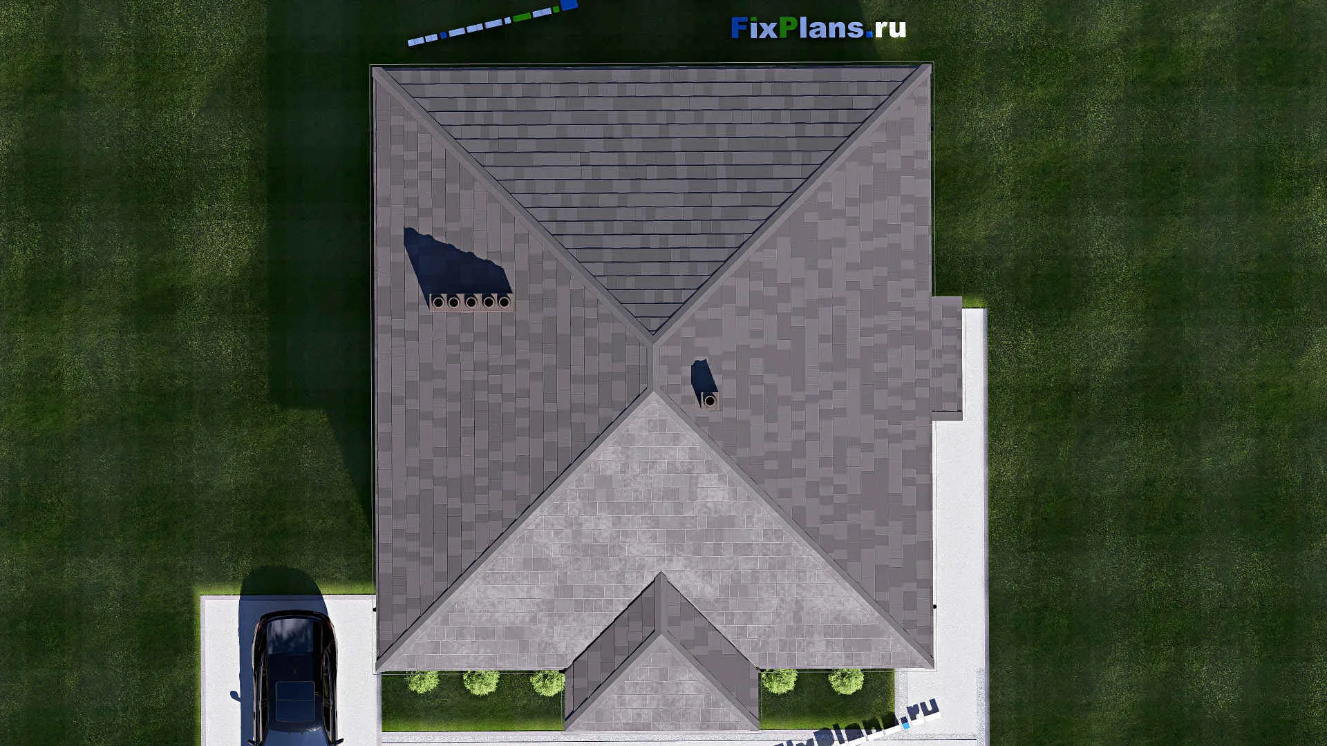 F-20042 - Проект двухэтажного дома 12 на 14, площадью 220 м² с 5 спальнями